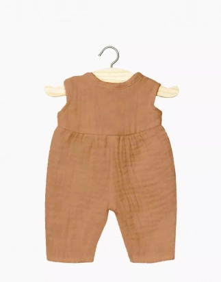 Combinaison longue Linda en double gaze cassonade pour poupée 34 cm Minikane