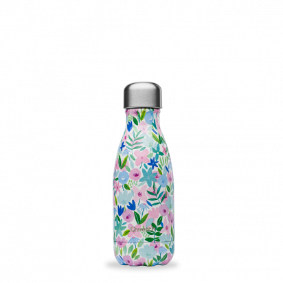 Bouteille Isotherme 260ml Flora bleu Qwetch