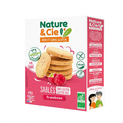 Sablés framboise bio 135 g Nature & Cie