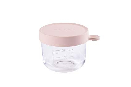 Pot en verre 150 ml rose Beaba