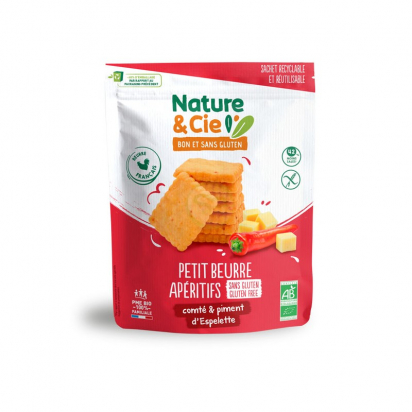 Petit Beurre apéritifs comté et piment d'Espelette bio 80 g Nature & Cie