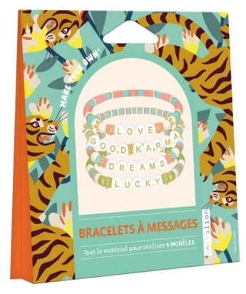 Bracelets à messages - Avec perles lettres, heishi, nacrées,  Fleurus