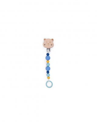 Attache-tétine bois et silicone hamster Puce & Pilou Moulin Roty