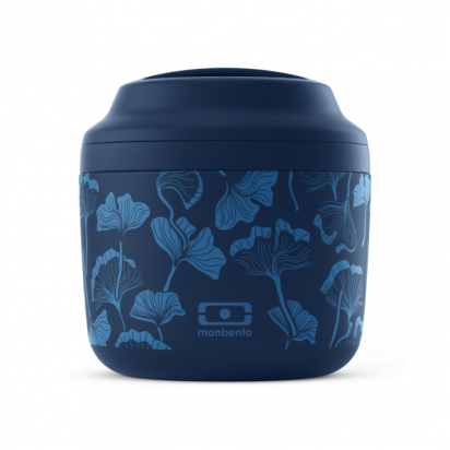 Bento Lunchbox isotherme  graphic bleu Ginkgo Monbento
