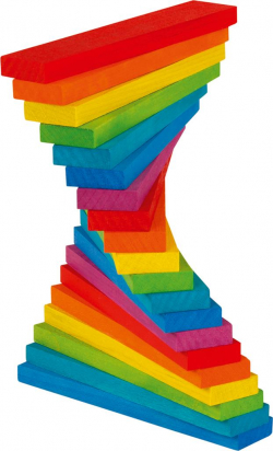 Blocs de construction en bois rainbow Goki