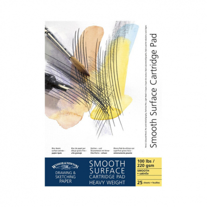 Bloc papier dessin 220gr A2 surface satinée épais Winsor et Newton