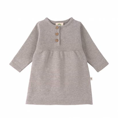Robe Tricotée coton bio et soie Garden Explorer Gris Lassig