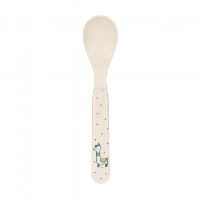 Cuillère en Bambou - Glama lama Blue  - Lassig