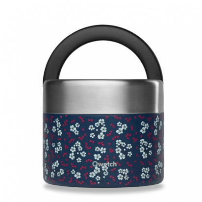 Boîte repas poignée isotherme Hanami Bleu 850ml Qwetch