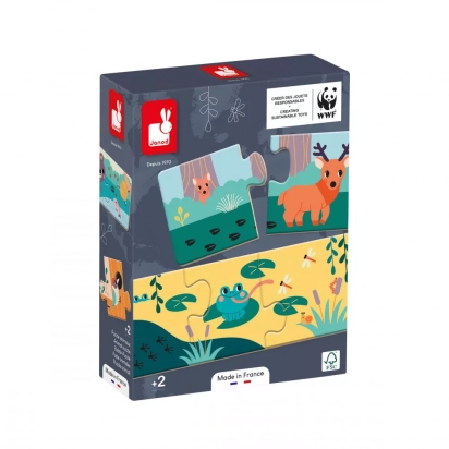Puzzle Animaux Les Empreintes - Partenariat WWF® Janod