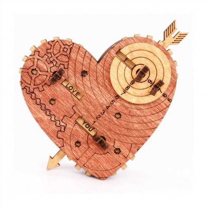 Casse-tête TREASURE BOX : COEUR EN BOIS