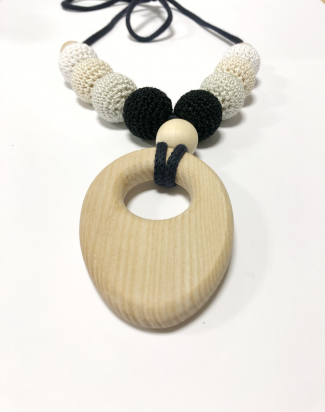 Collier d'allaitement et portage - BLACK AND WHITE - Adénate