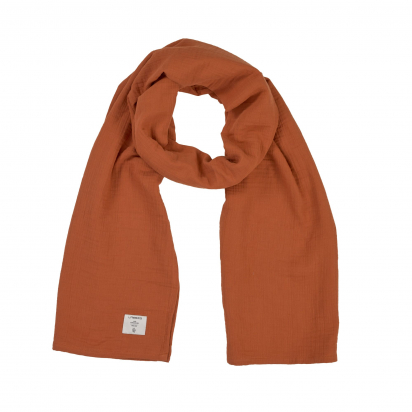 Écharpe d'allaitement en Gaze de coton rouille Lassig