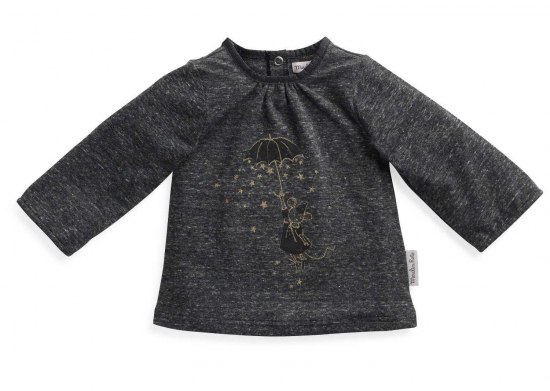 Rose T-shirt manches longues gris - Il était une fois - Moulin roty