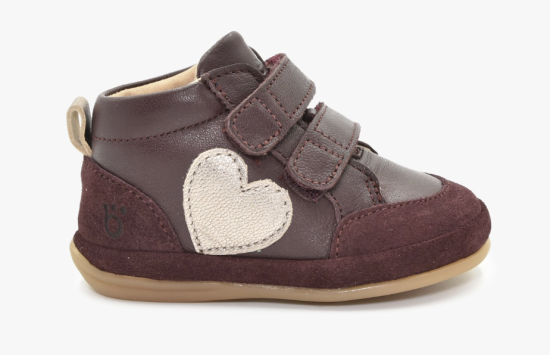 Chaussures Aubépine cœur Premiers pas  Bordeaux Bronze pointure 24 Benjie