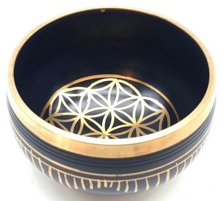 Bol Chantant Aluminium Fleur de Vie 12cm