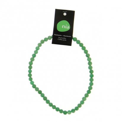 Aventurine  - Collier de pierres perles - Nia