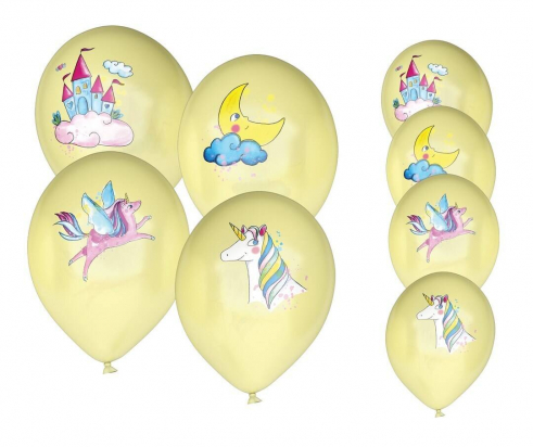 C&L Ballon Ø 30 cm - lot de 8 - licornes