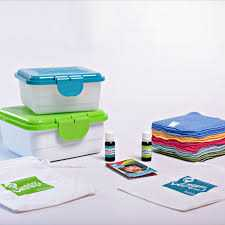Bambou rainbow - Lingettes lavables Kit tout-en-un - Lavande/Camomille - Cheeky wipes