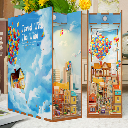 Serre-livres DIY Booknook Travel with the wind Tonecheer