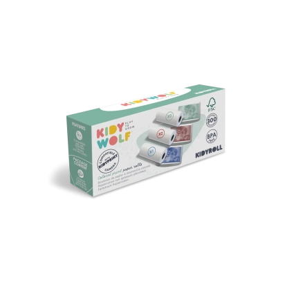 KIDYROLL 1 x 5 rouleaux papier coloré pour KIDYPRINT KIDYWOLF