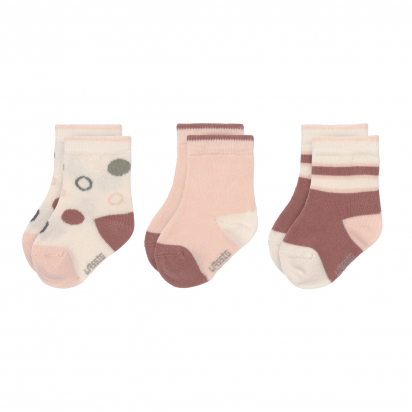 Lot de 3 Chaussettes en coton BIO Cercles ecru Lassig