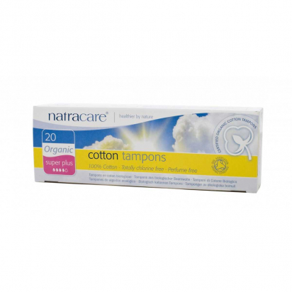 Tampons en coton BIO - Super plus - sans applicateur - Natracare
