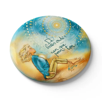 Magnet "De belles ondes... rien que pour toi"- Mon amie Luce