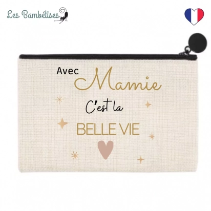 Pochette Trousse de toilette Mamie c'est la Belle vie Les Bambetises