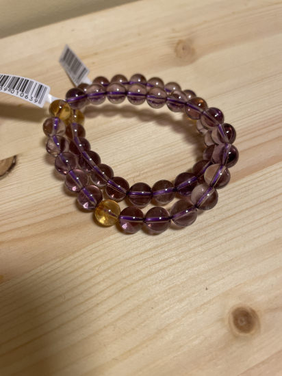 Bracelet boule 08mm Ametrine a