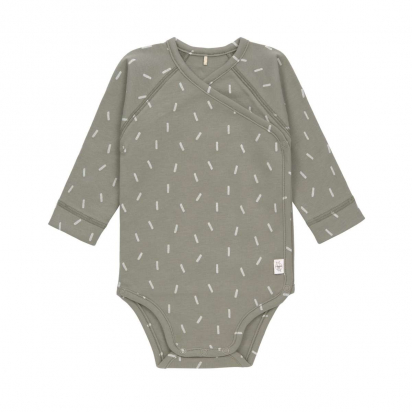 Body Bébé Manches Longues - GOTS Cozy Colors, Petits Traits Olive Lassig
