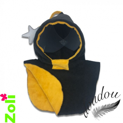 Capuchon enfant Polaire Anthracite/Curry Zoli