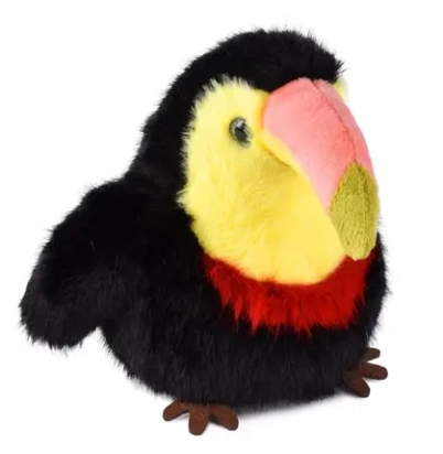 Peluche Toucan noir et jaune Les Cui-Cui Paradis 15 cm – Histoire d'Ours