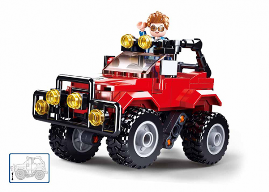 Véhicule tout-terrain rouge Sluban