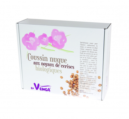 Coussin noyaux cerises cou Venga