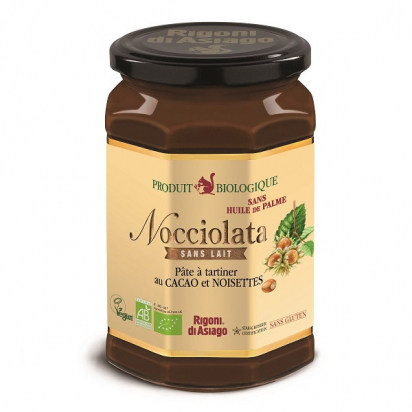 Pâte à tartiner cacao et noisettes BIO SANS LAIT - 740g + 95g Gratuit - Nocciolata