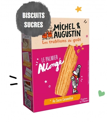 Palmiers sucre caramélisé 120g Michel et Augustin