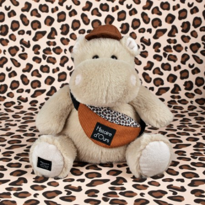 Peluche Hippopotame HELLO BROOK 20 cm Histoire d'ours
