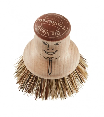 Brosse casserole avec figurine hêtre Manino