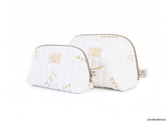 Trousse Holiday Large - gold secrets/ white - Nobodinoz