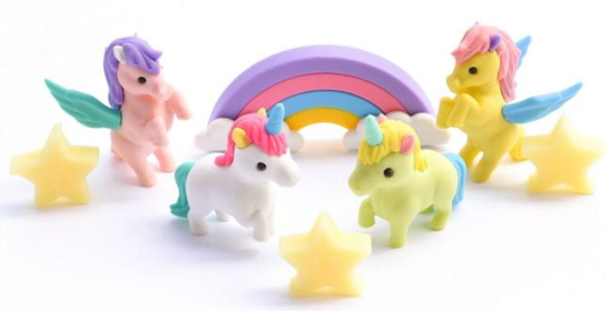 Set de gommes Licornes et Pégase Iwako