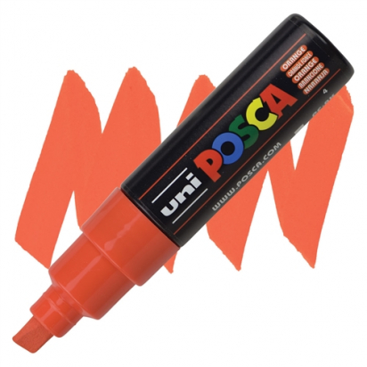 Marqueur PC8K pointe large 8 mm Orange foncé POSCA