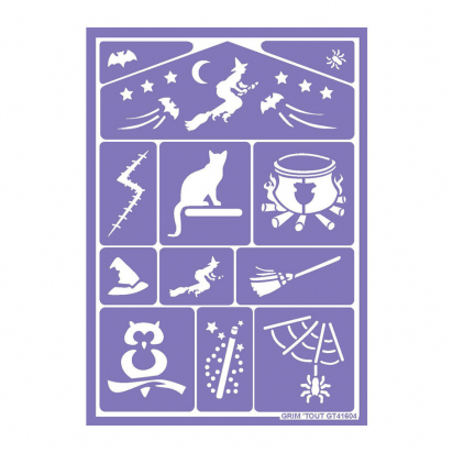 Pochoir de maquillage Magie des sorcières Grim'tout