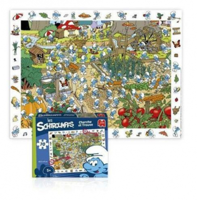 Puzzle cherche et trouve 70 pcs Les schtroumpfs