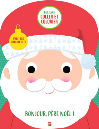 Bonjour, père noël avec 100 gommettes Ballon