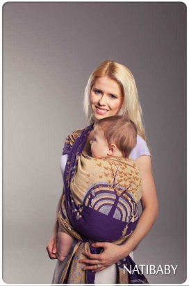 Echarpe Rainbow Butterfly purple Taille 4m60 - Natibaby