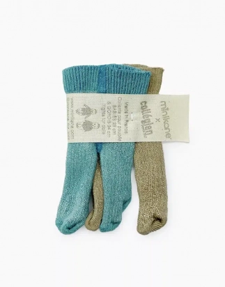 Lot de 2 collants logan lurex pour poupée 34 cm Minikane