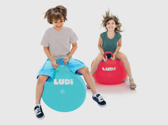 Ballon sauteur XXL 55 cm bleu Ludi