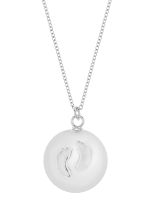 Collier Bola de grossesse Chainette Pieds baby Proud Mama