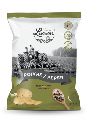 Chips poivre et sel bio 125gr  Lucien
